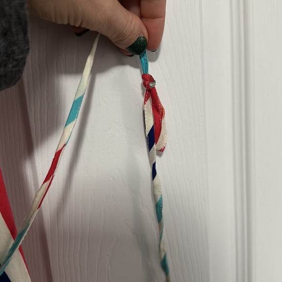 Lulus stripe colorful wrap dress size large - Picture 9 of 9